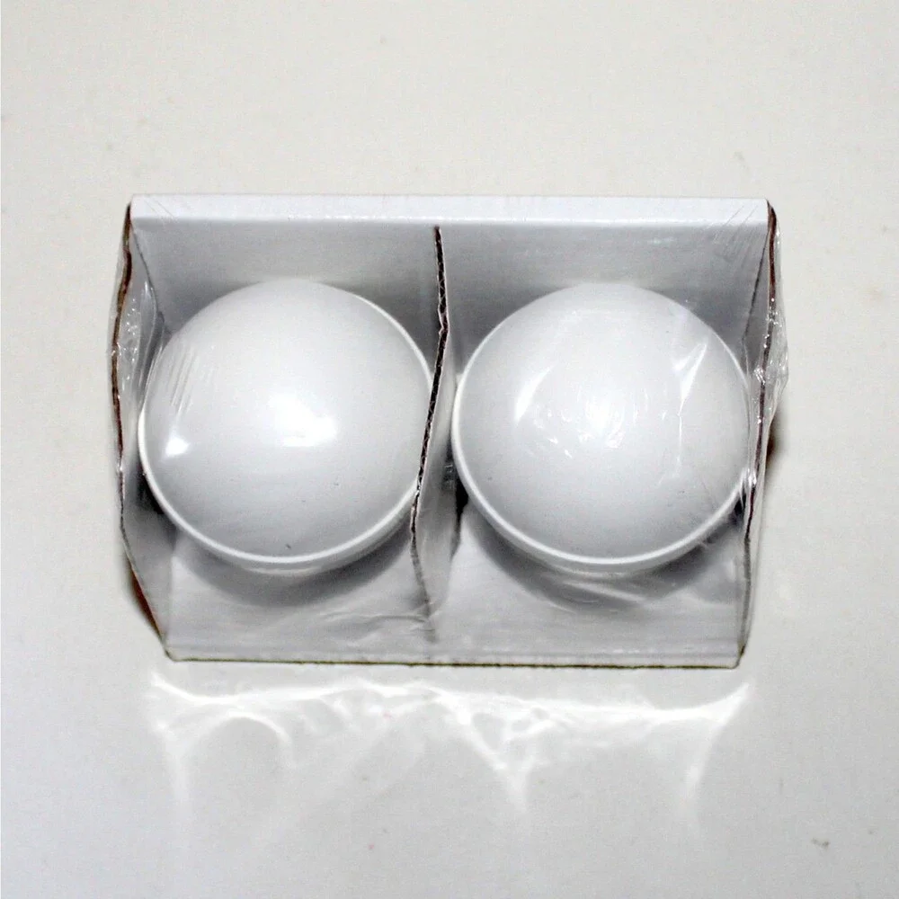 IKEA BEFOGAD 1 pair Finial Curtain rod white wood ball spherical NEW window